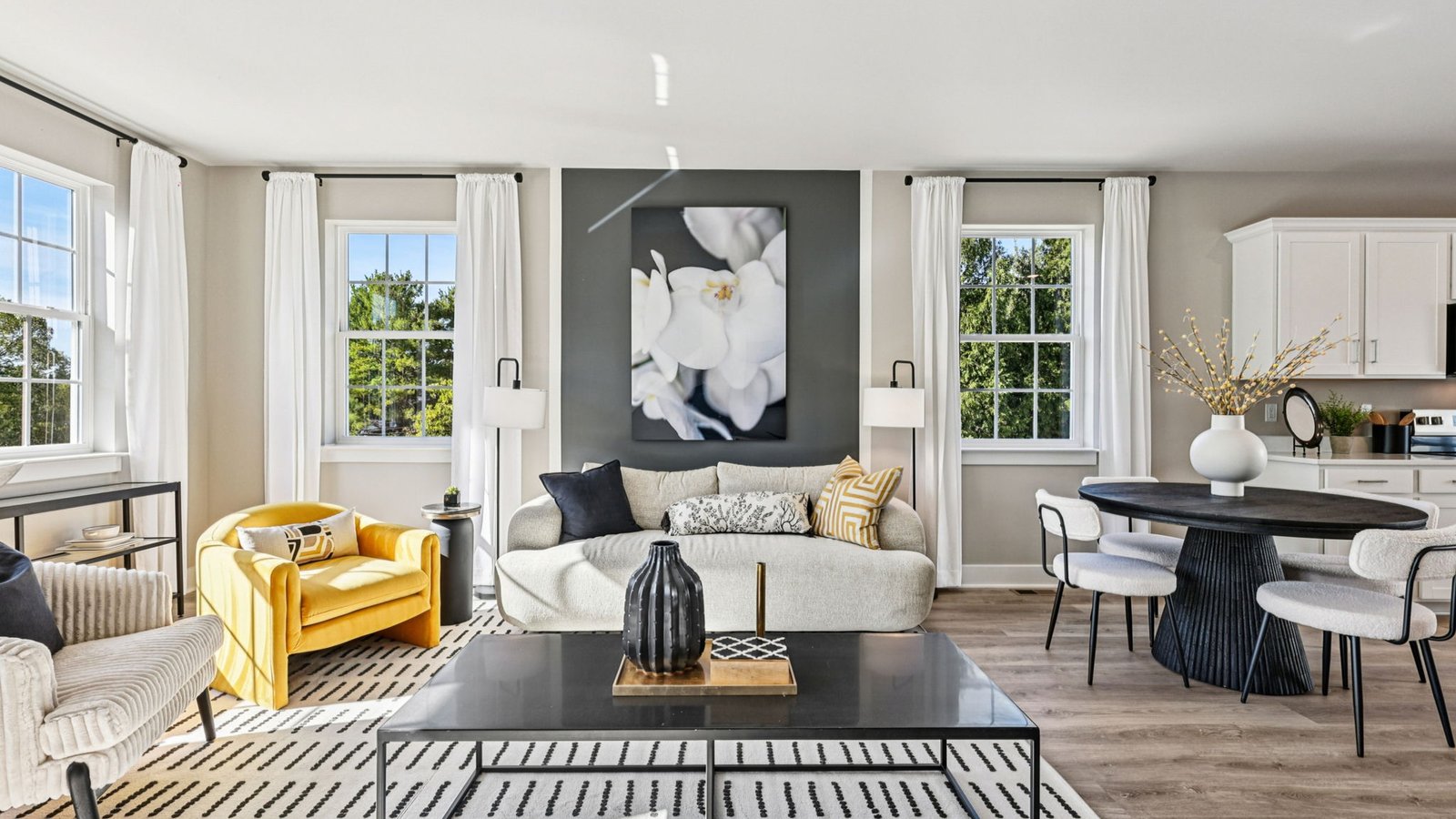 open concept living room