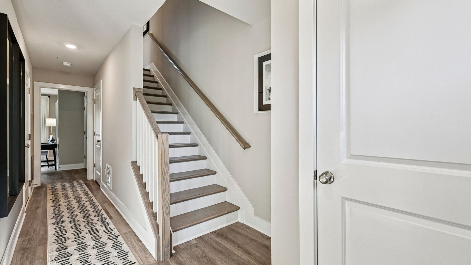 modern townhome entryway