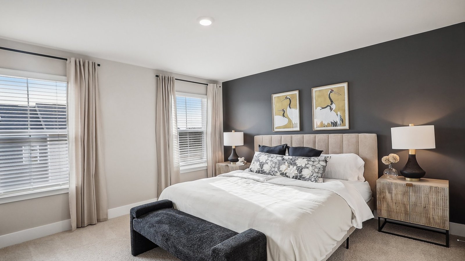 Expansive primary bedroom