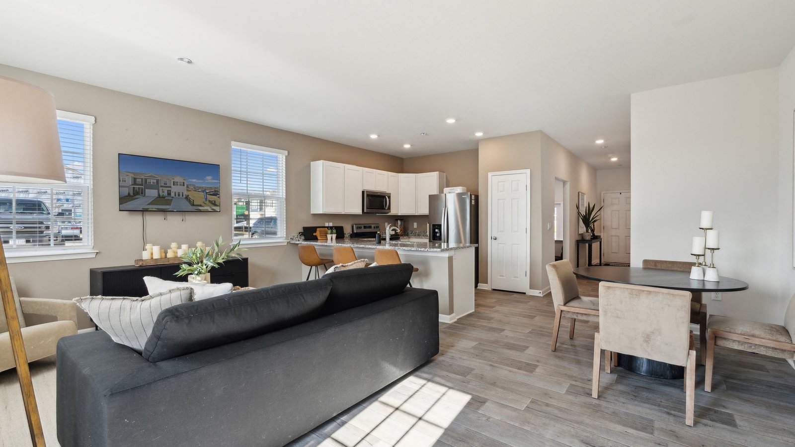 open concept living room