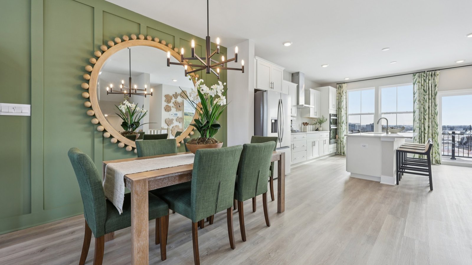 open concept dining room modern design