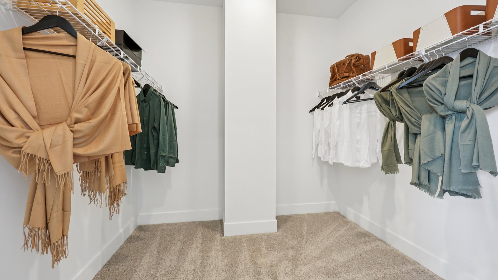 walk in closet in primary bedroom