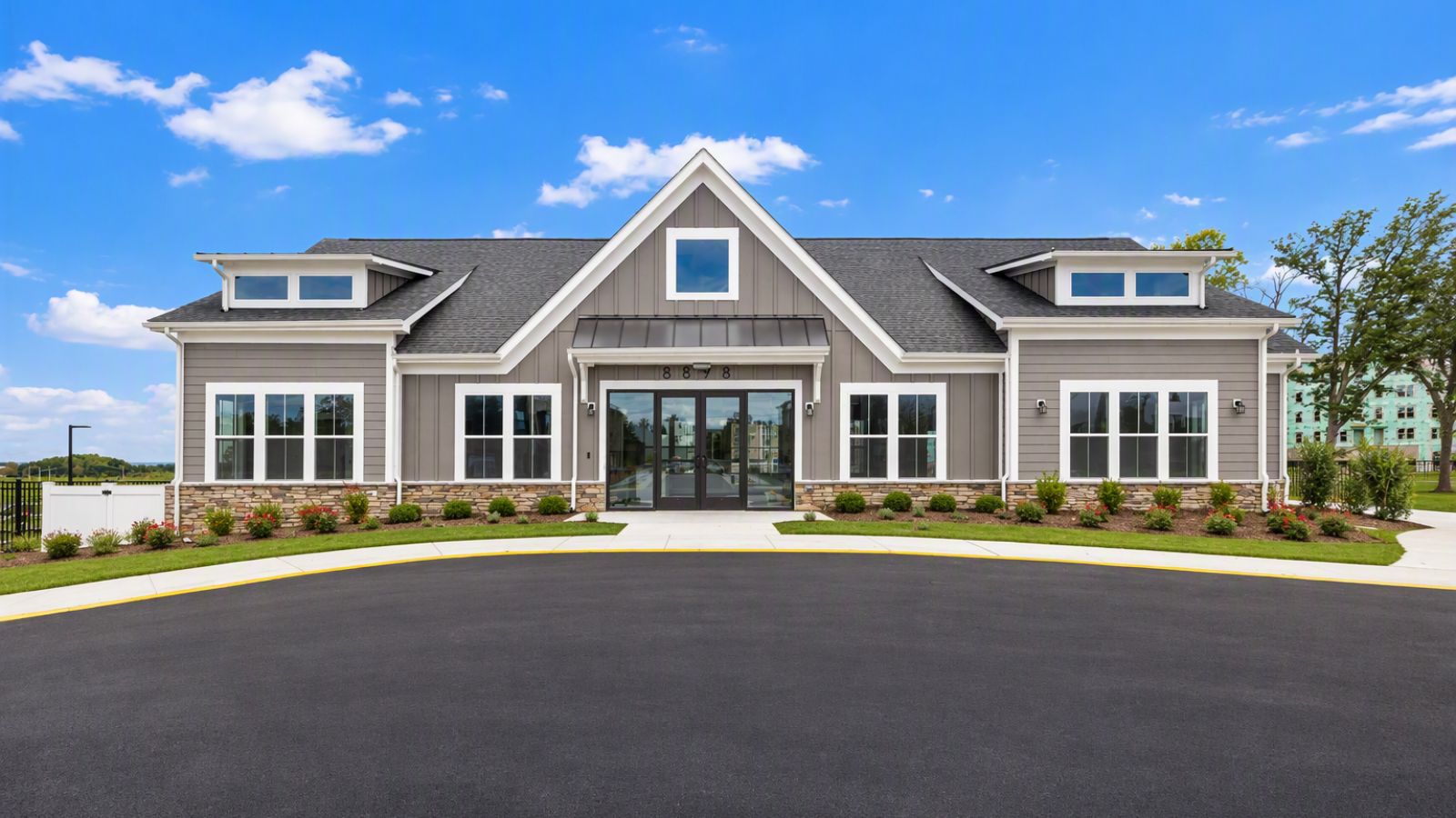 Community clubhouse at Innovation Town Center by D.R. Horton, a new townhome community in Manassas, VA.