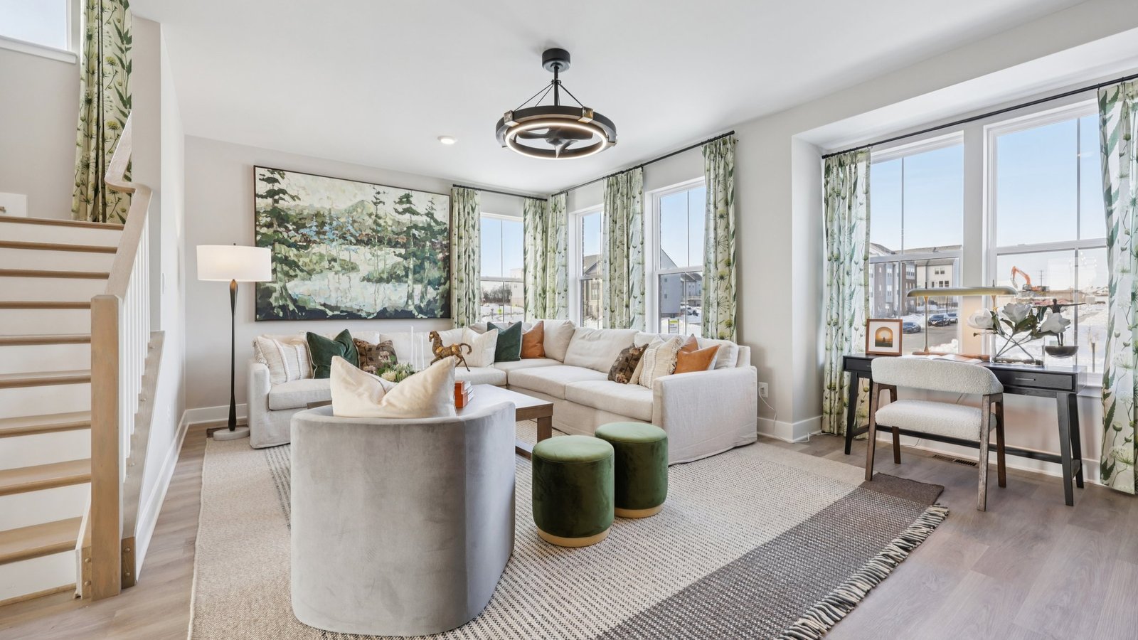 open concept living room modern design