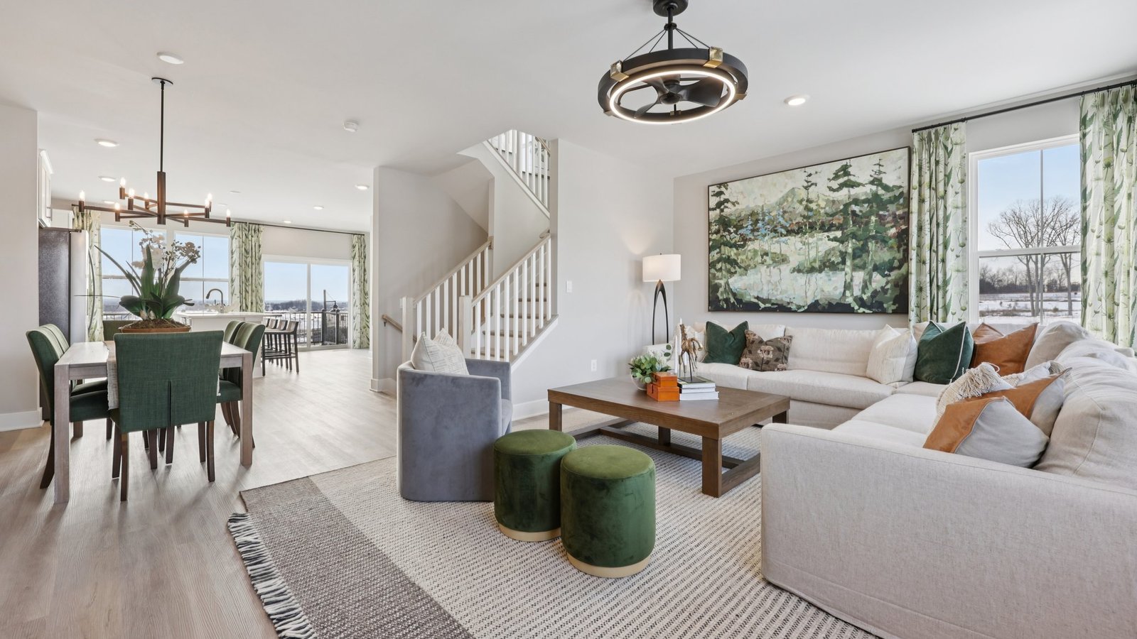 open concept living room