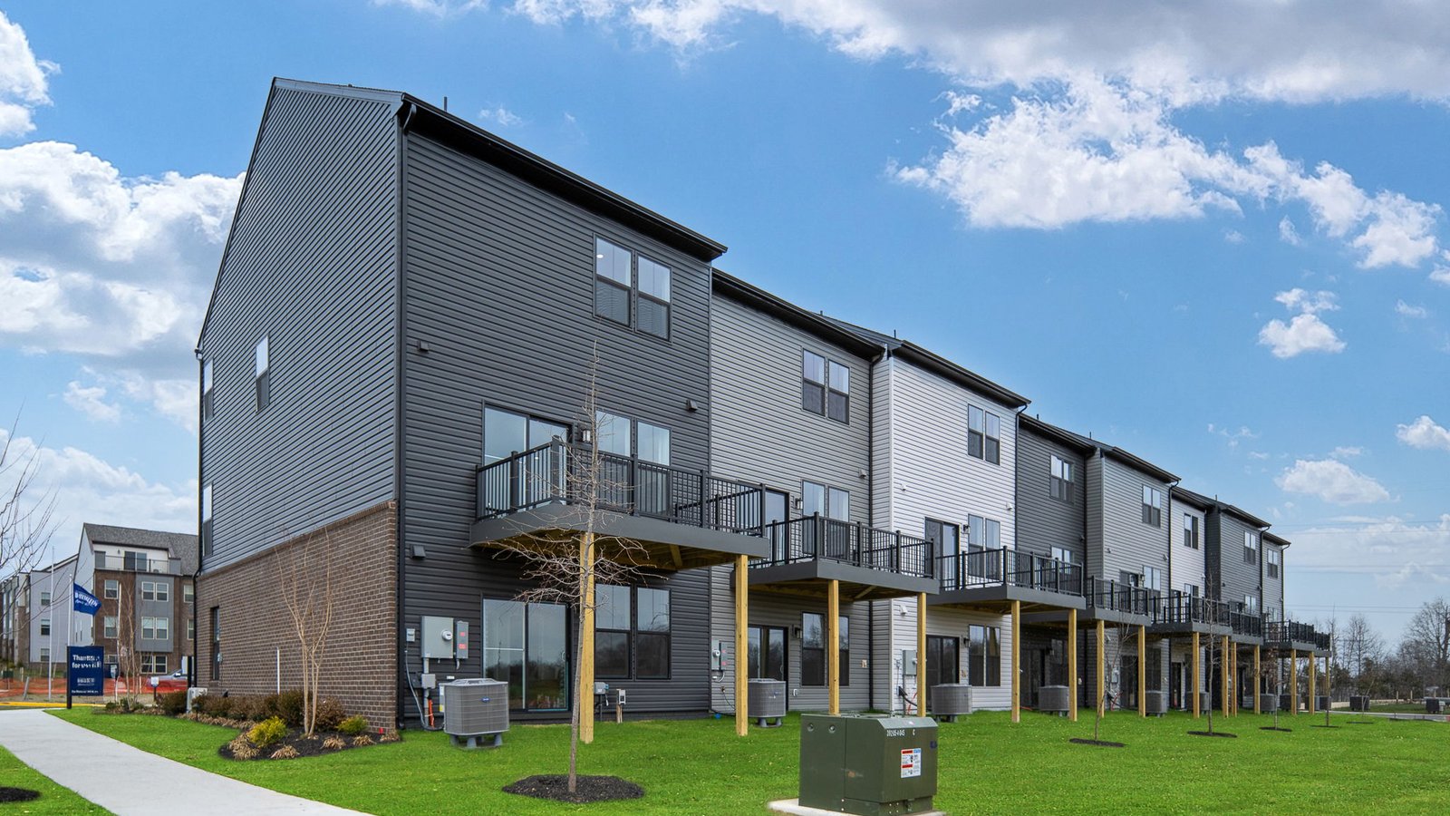 modern Auburn townhome exterior