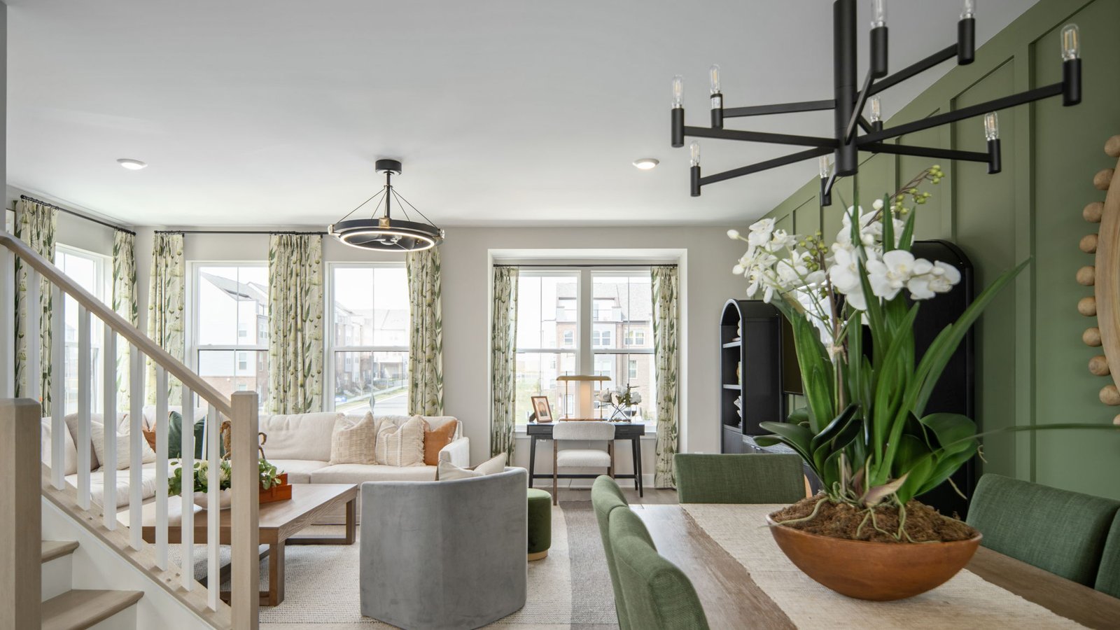 open concept dining room