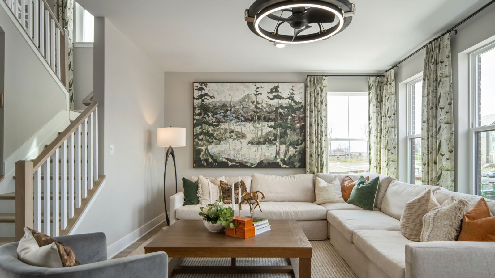 modern open concept living room