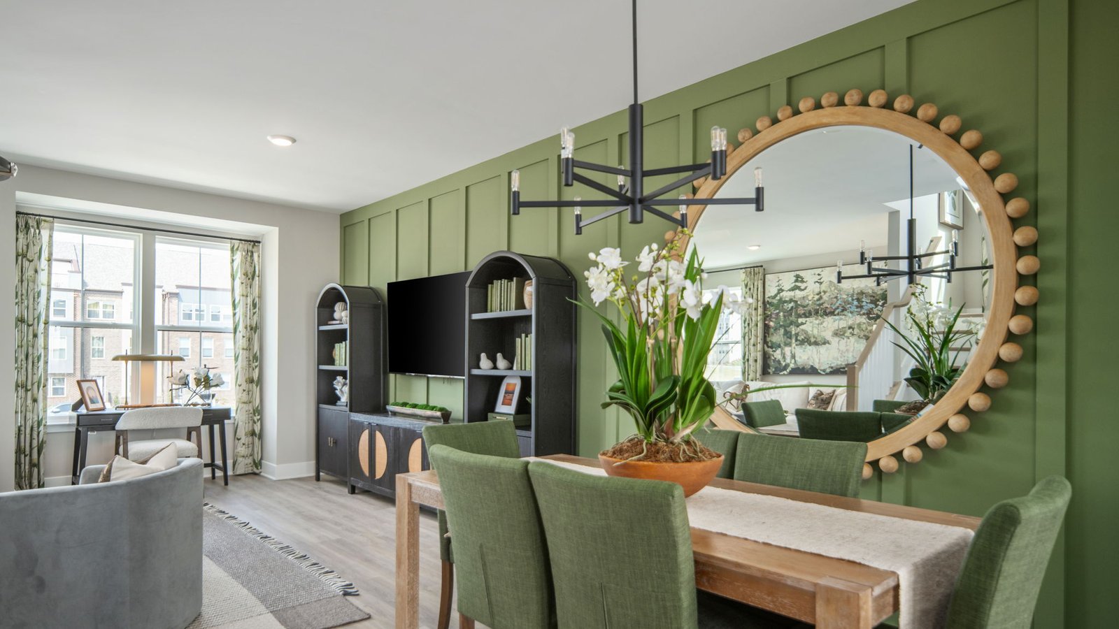 open concept main level dining room
