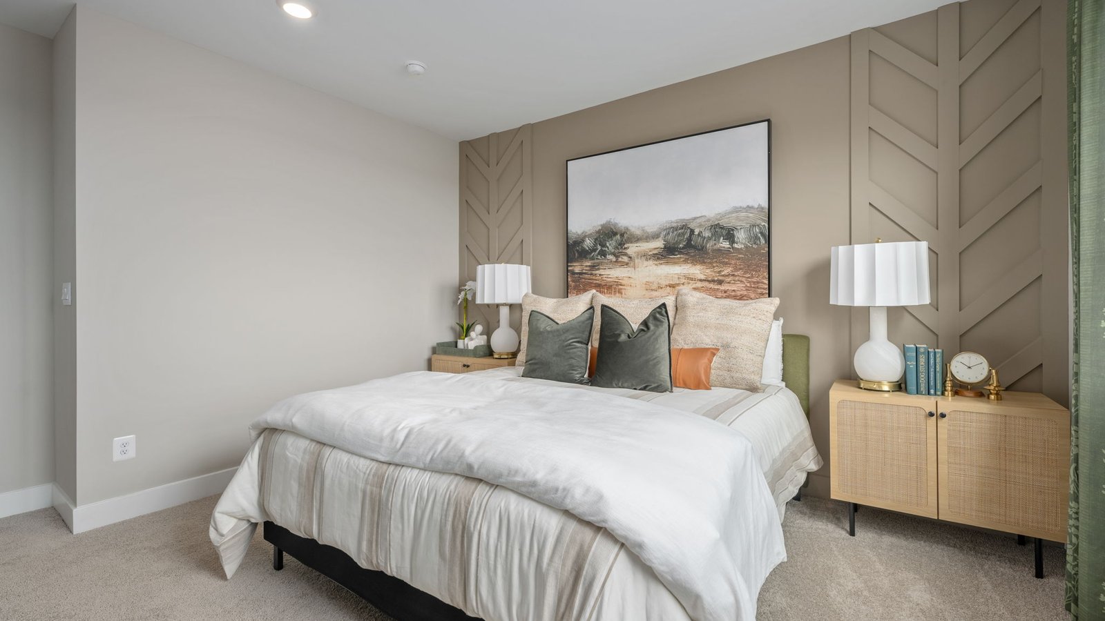 primary bedroom with modern design