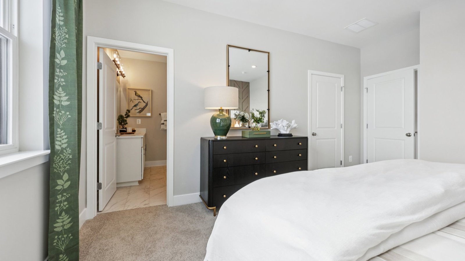 open concept modern design primary bedroom