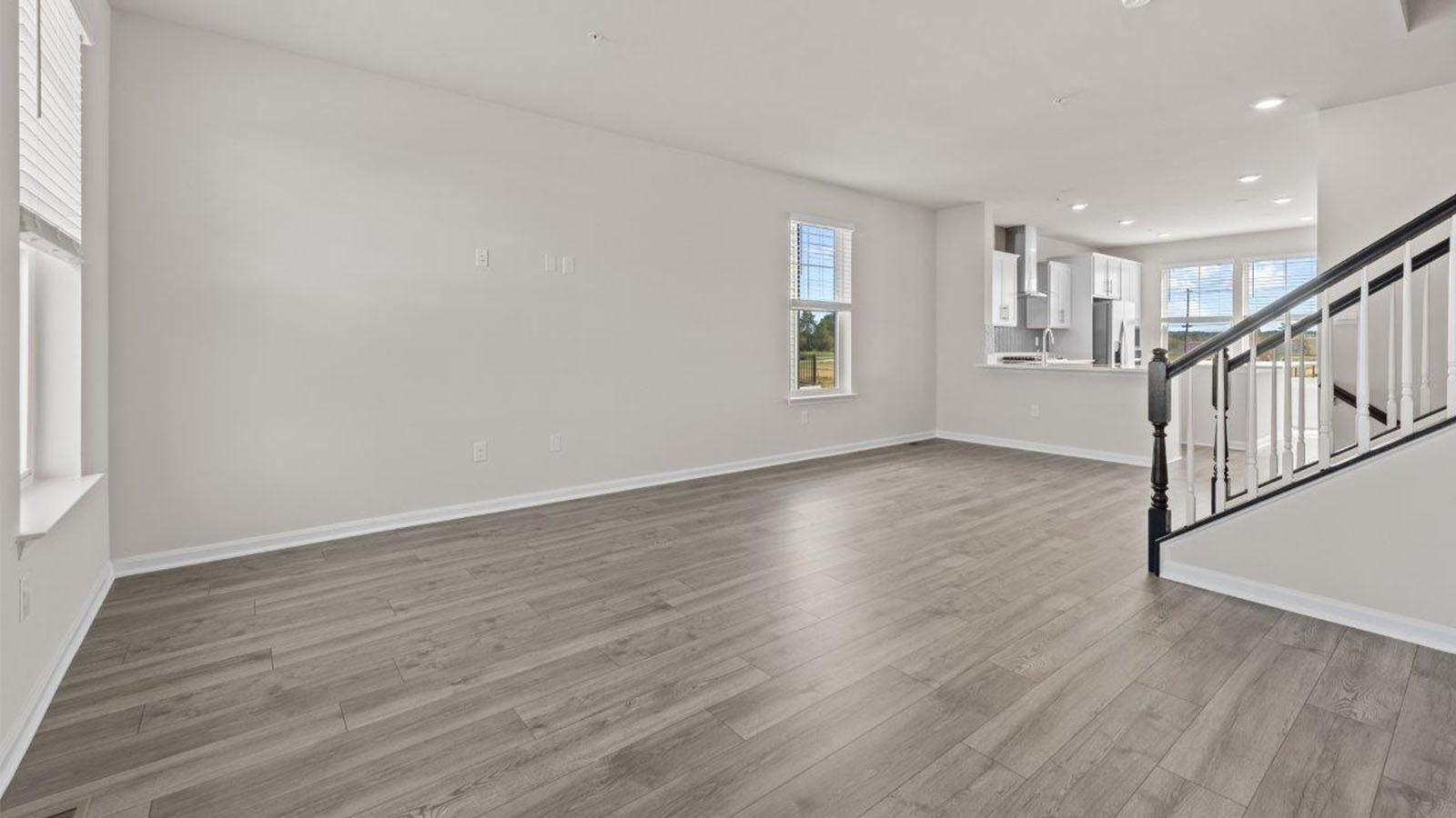 Great room on a second floor