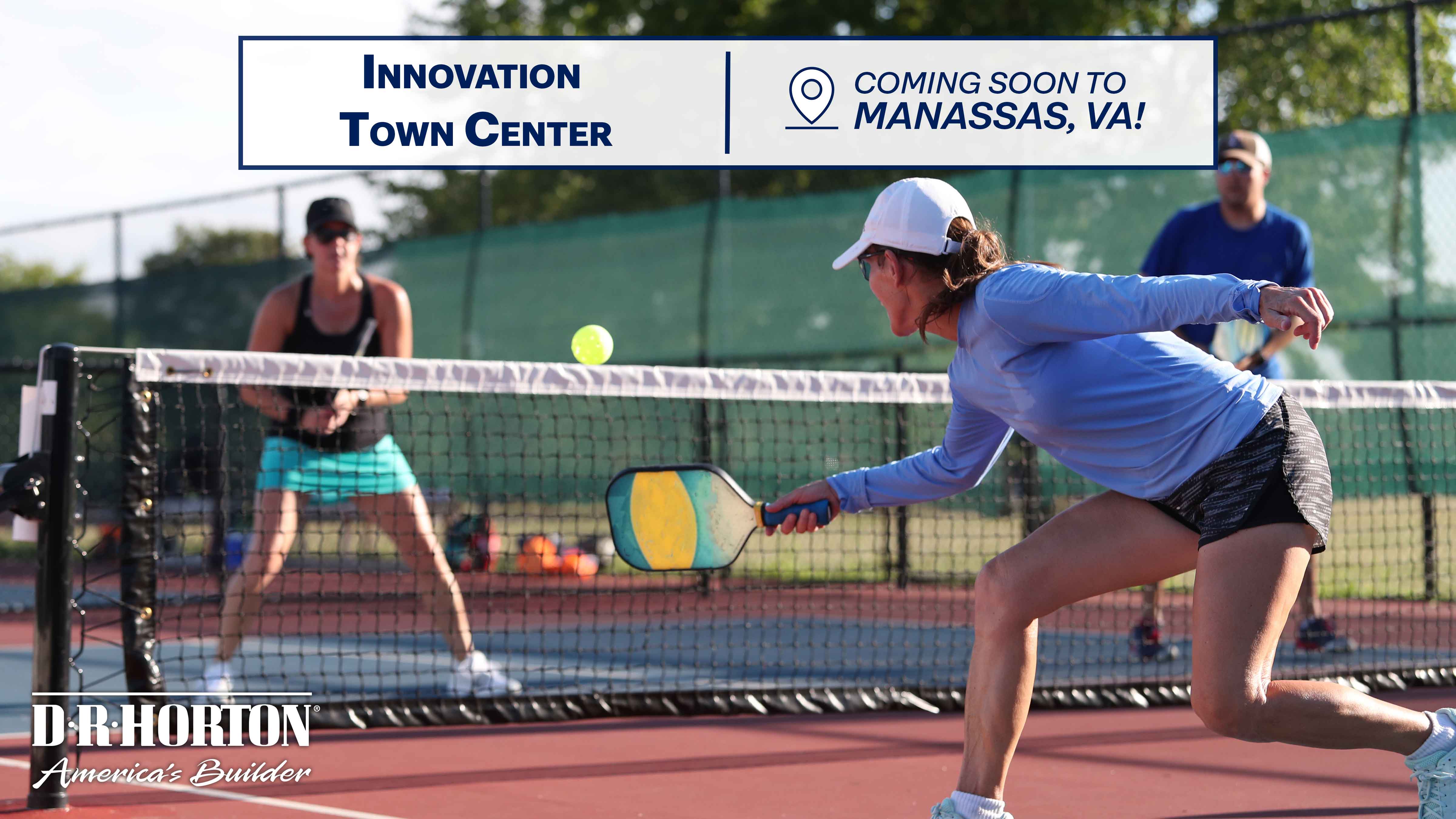 Sports courts including pickleball at Innovation Town Center by D.R. Horton