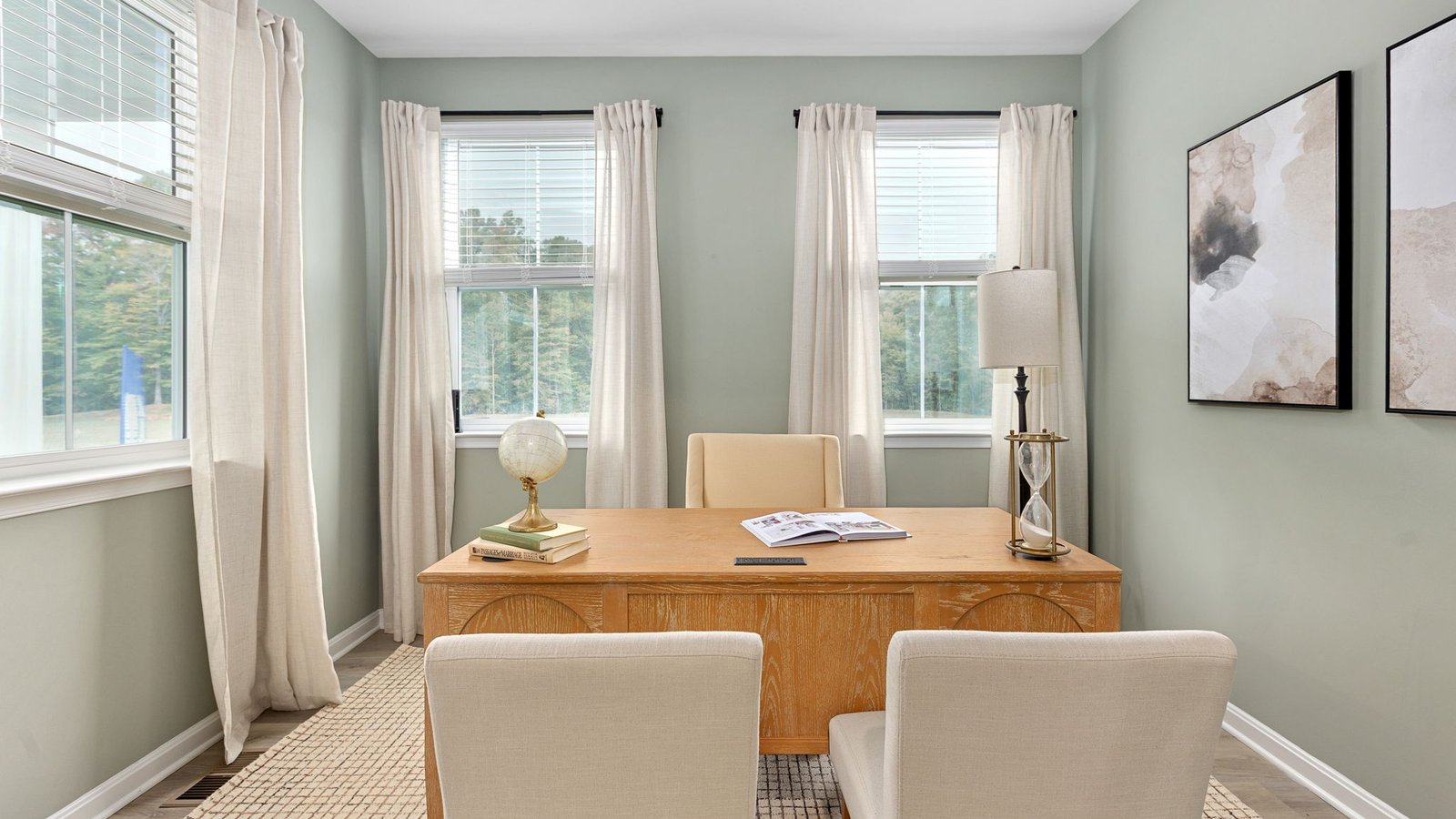 Private home office in a new single-family home in King George, VA.