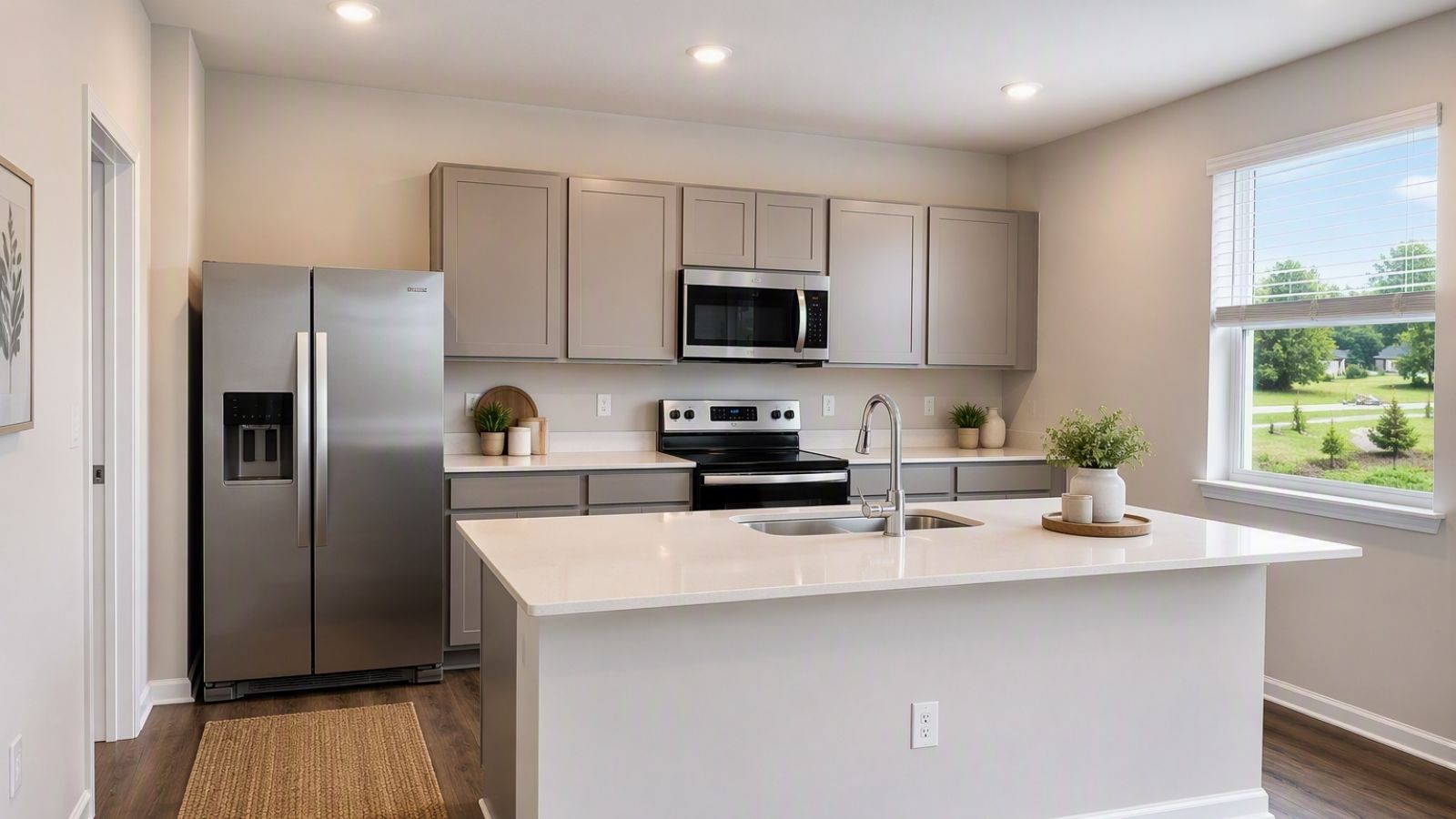white kitchen new home