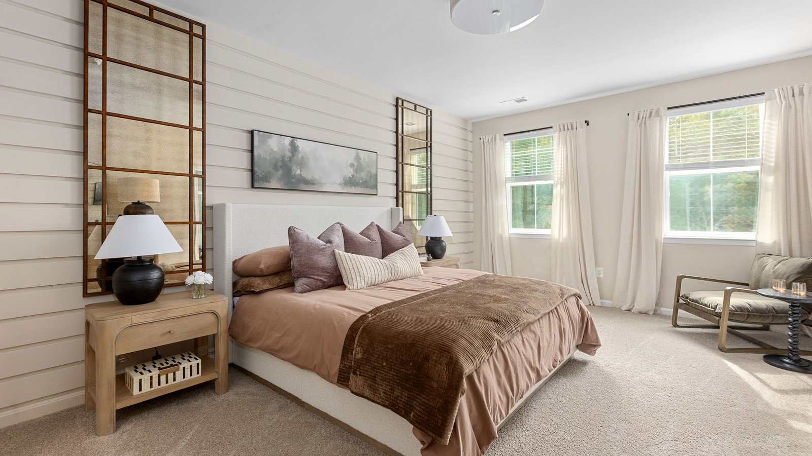 Spacious primary bedroom in a new single-family home in King George, VA.