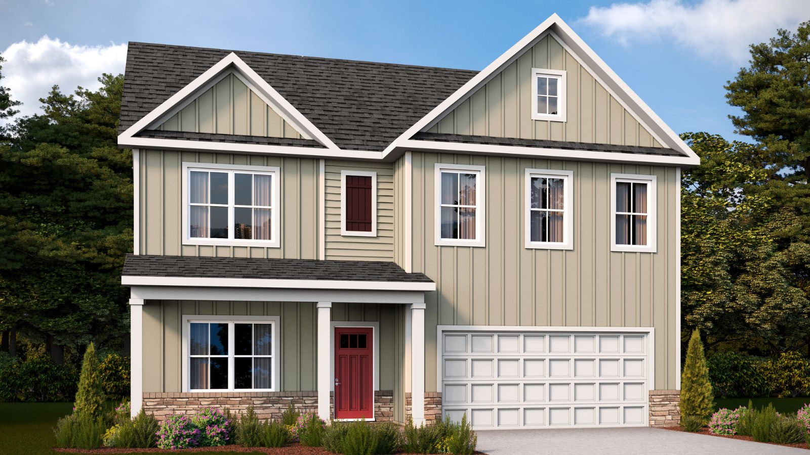 Hayden floor plan exterior in King George VA featuring modern design and spacious single-family home layout