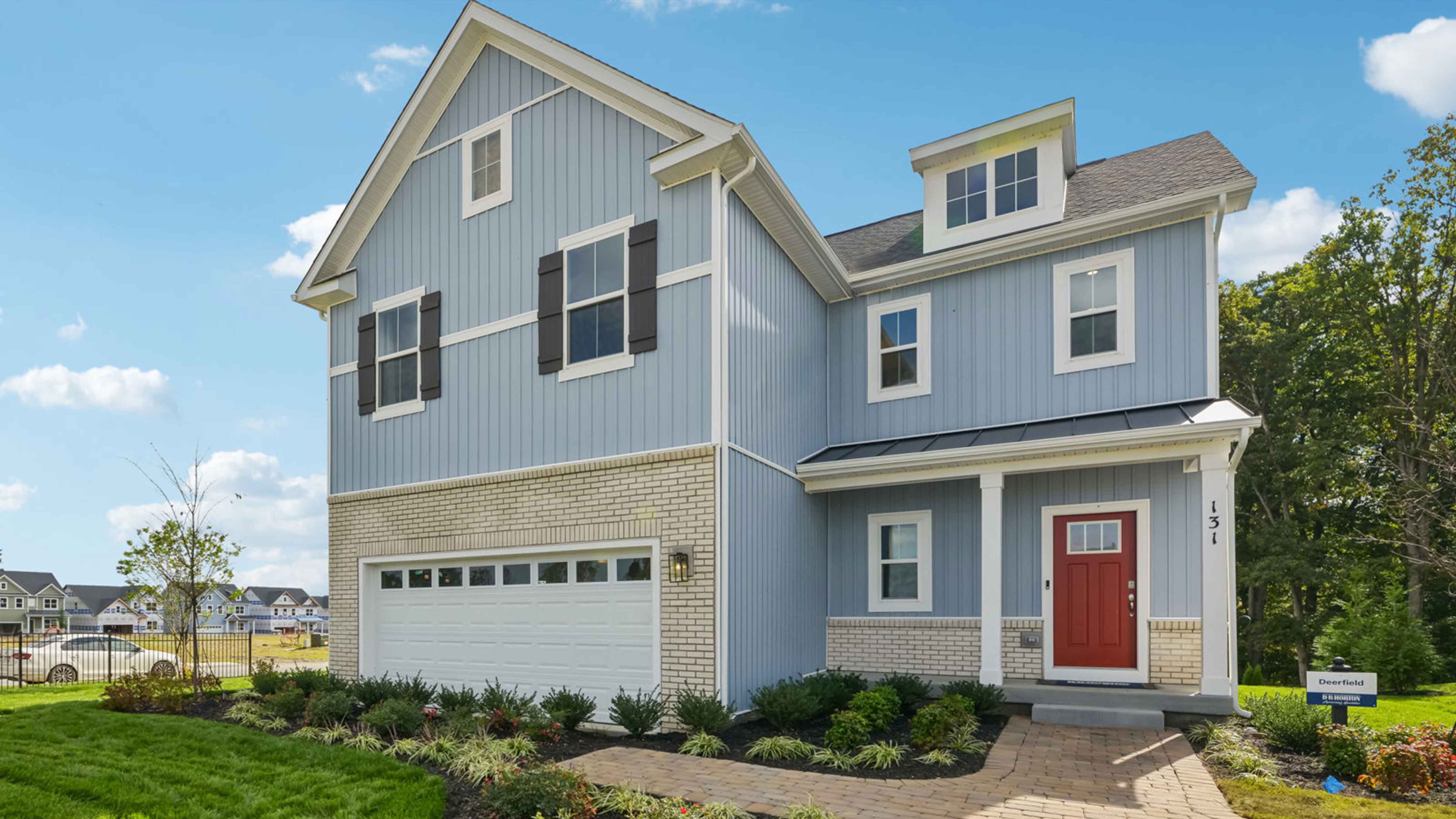 Front exterior of a new home in Fredericksburg, Virginia