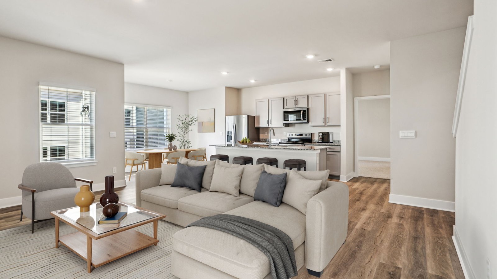 open concept living room