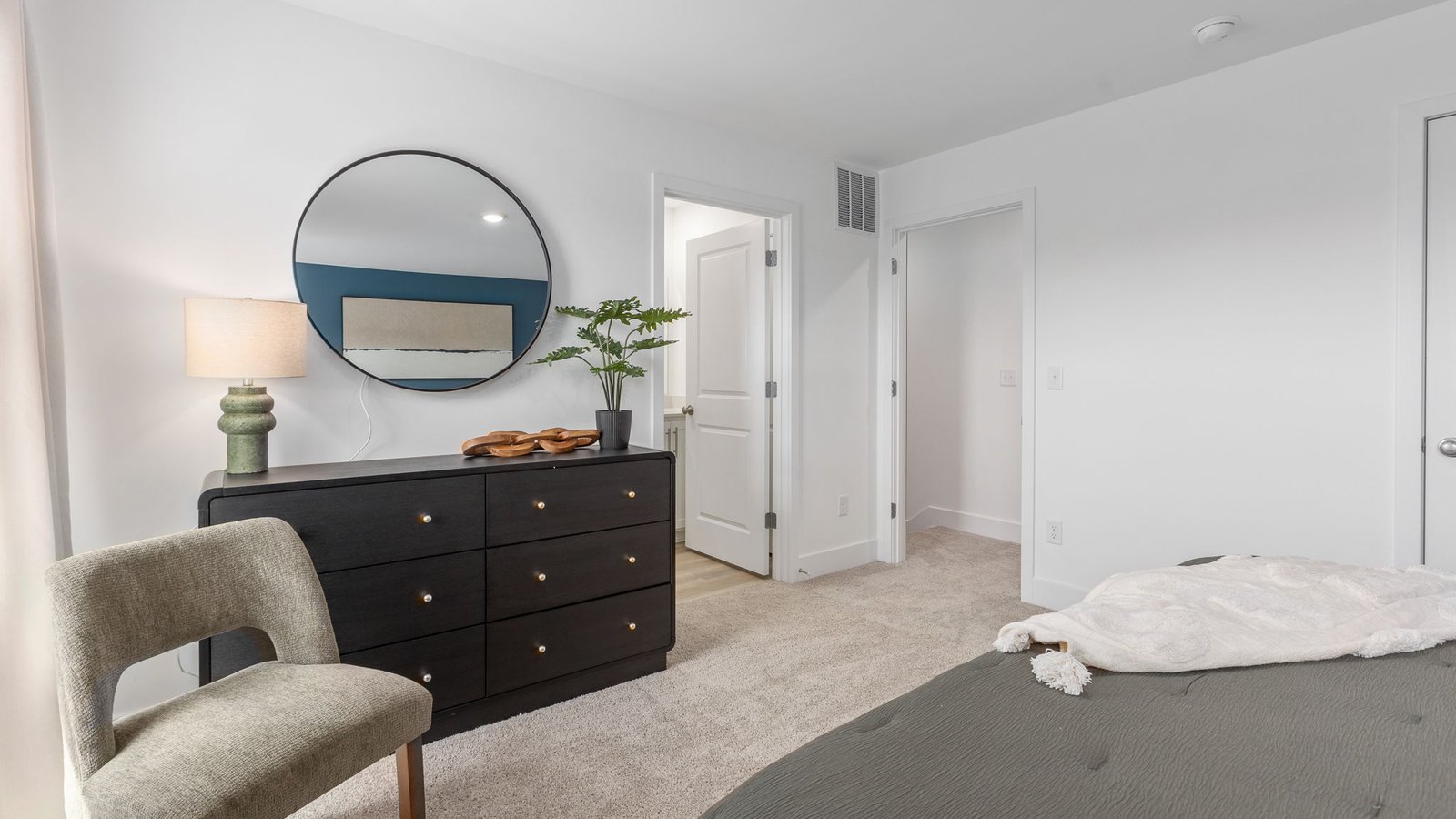 bedroom suite with full bathroom
