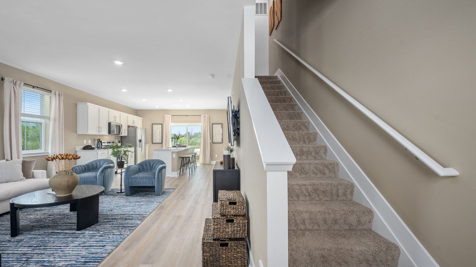 modern open concept living room