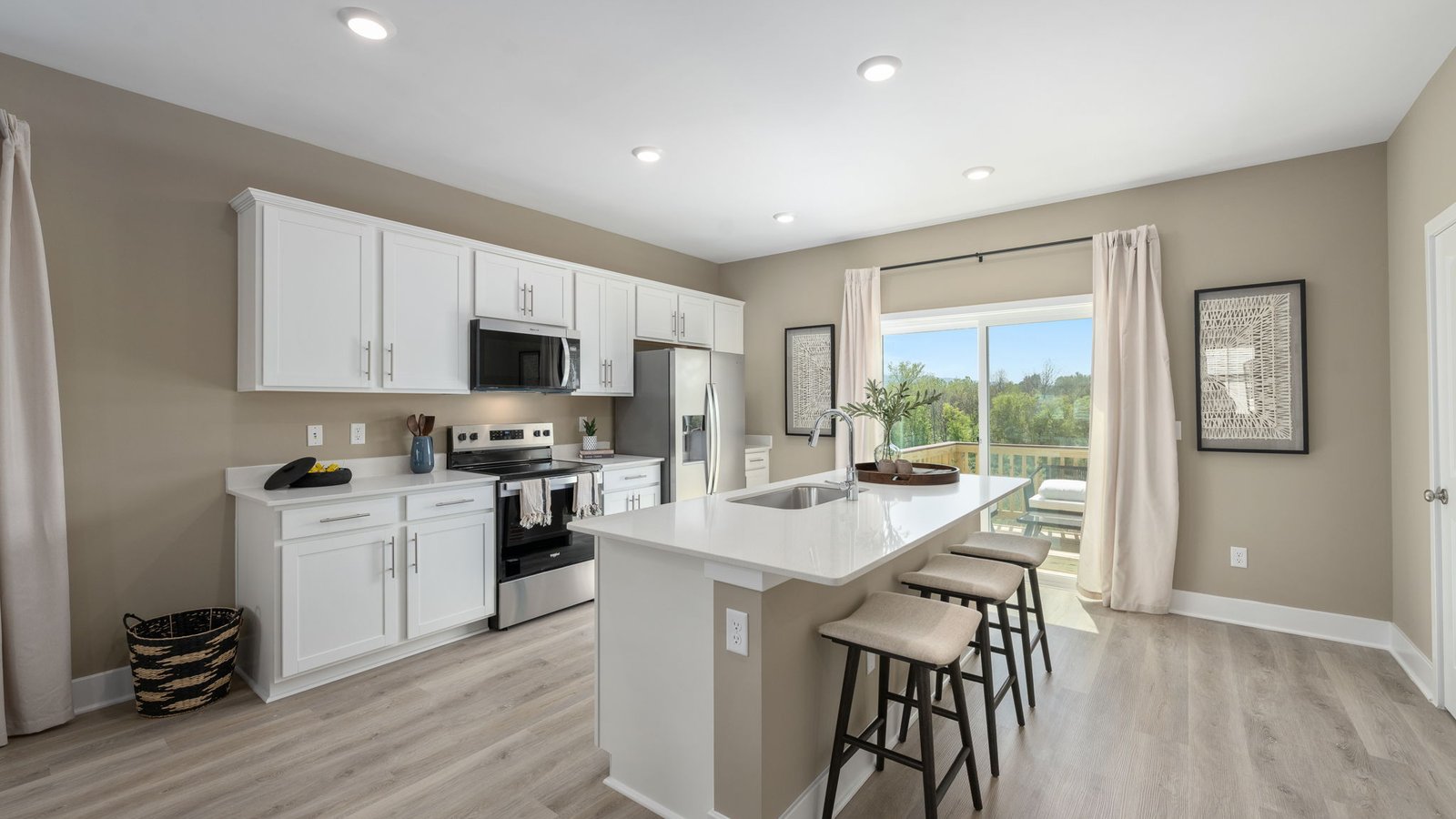 modern open concept kitchen