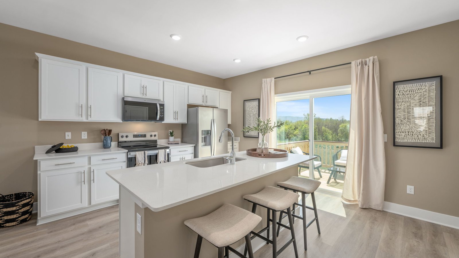 modern open concept kitchen