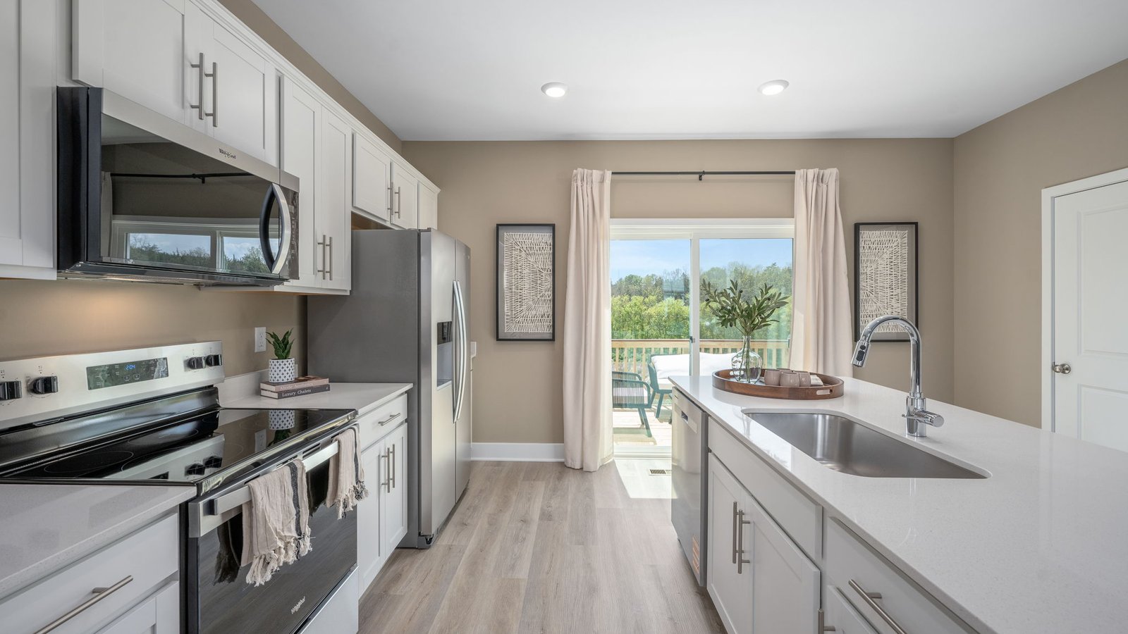 modern open concept kitchen