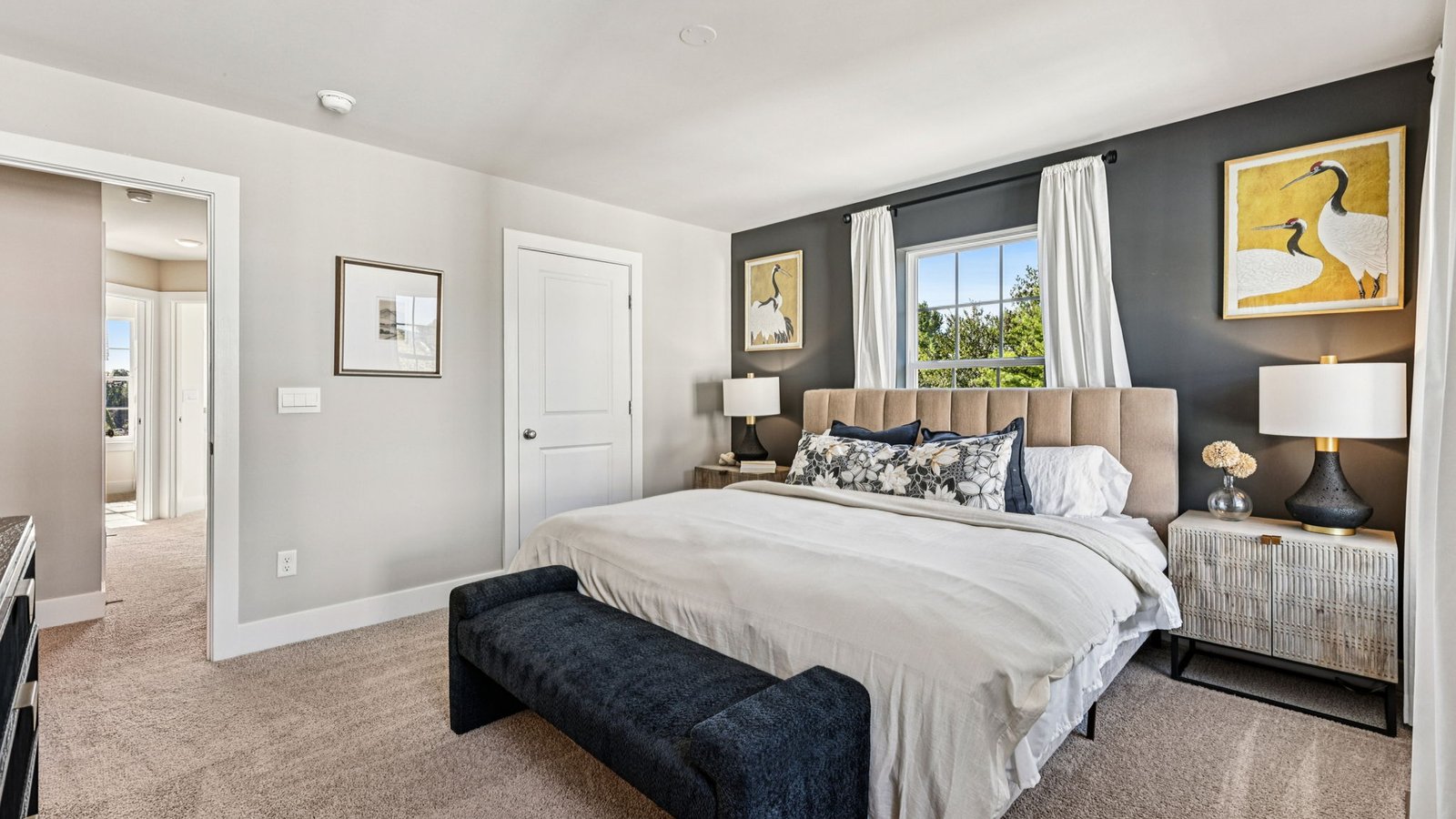 spacious primary bedroom of Adams