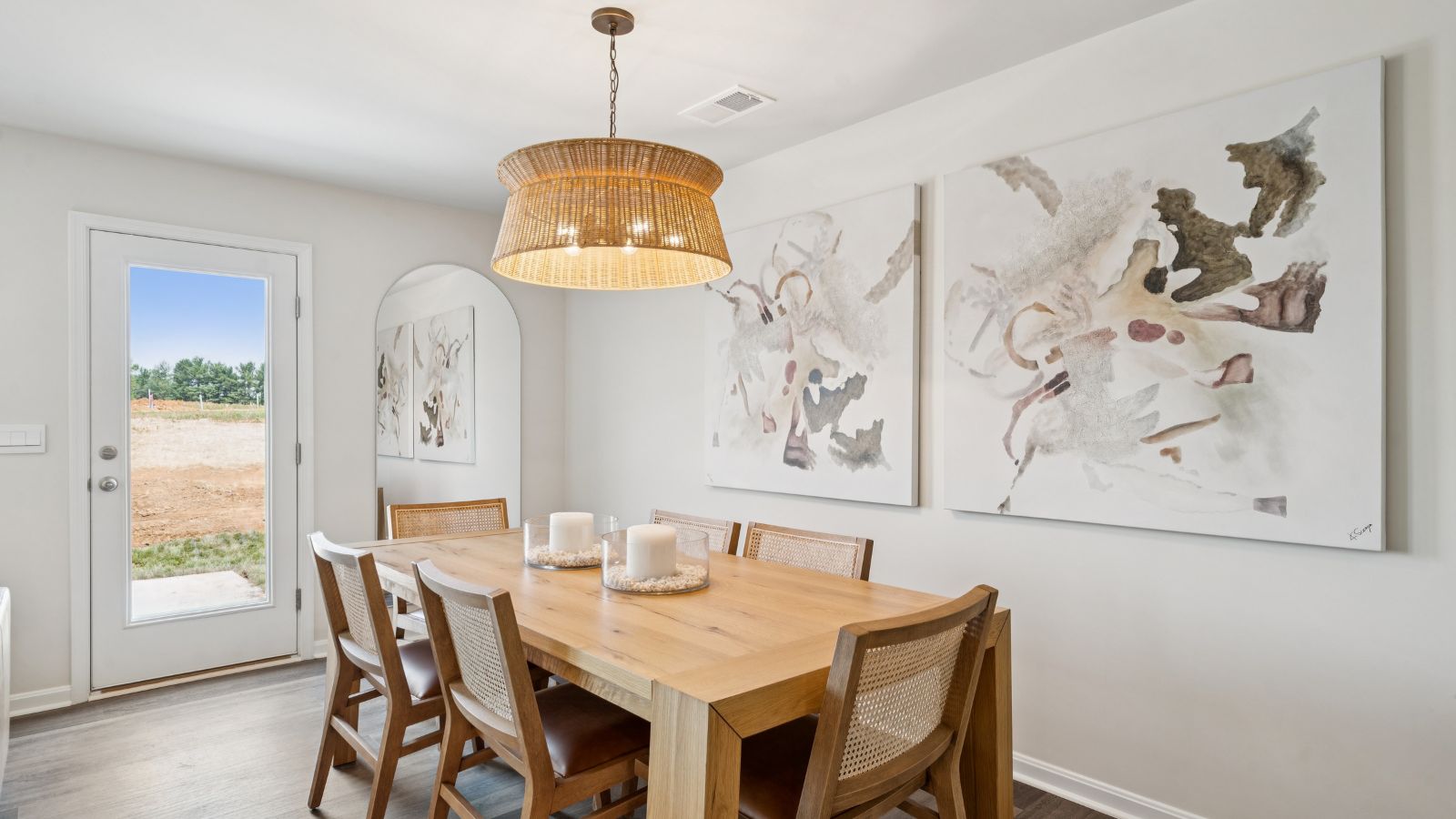 Open-concept living room in Waynesboro, VA townhome