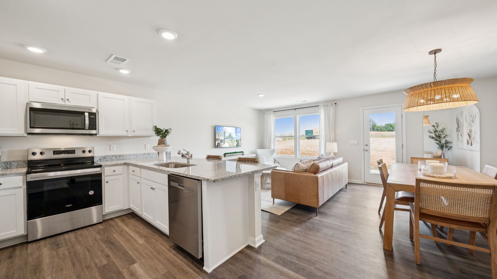 Modern kitchen in new Waynesboro, VA townhome