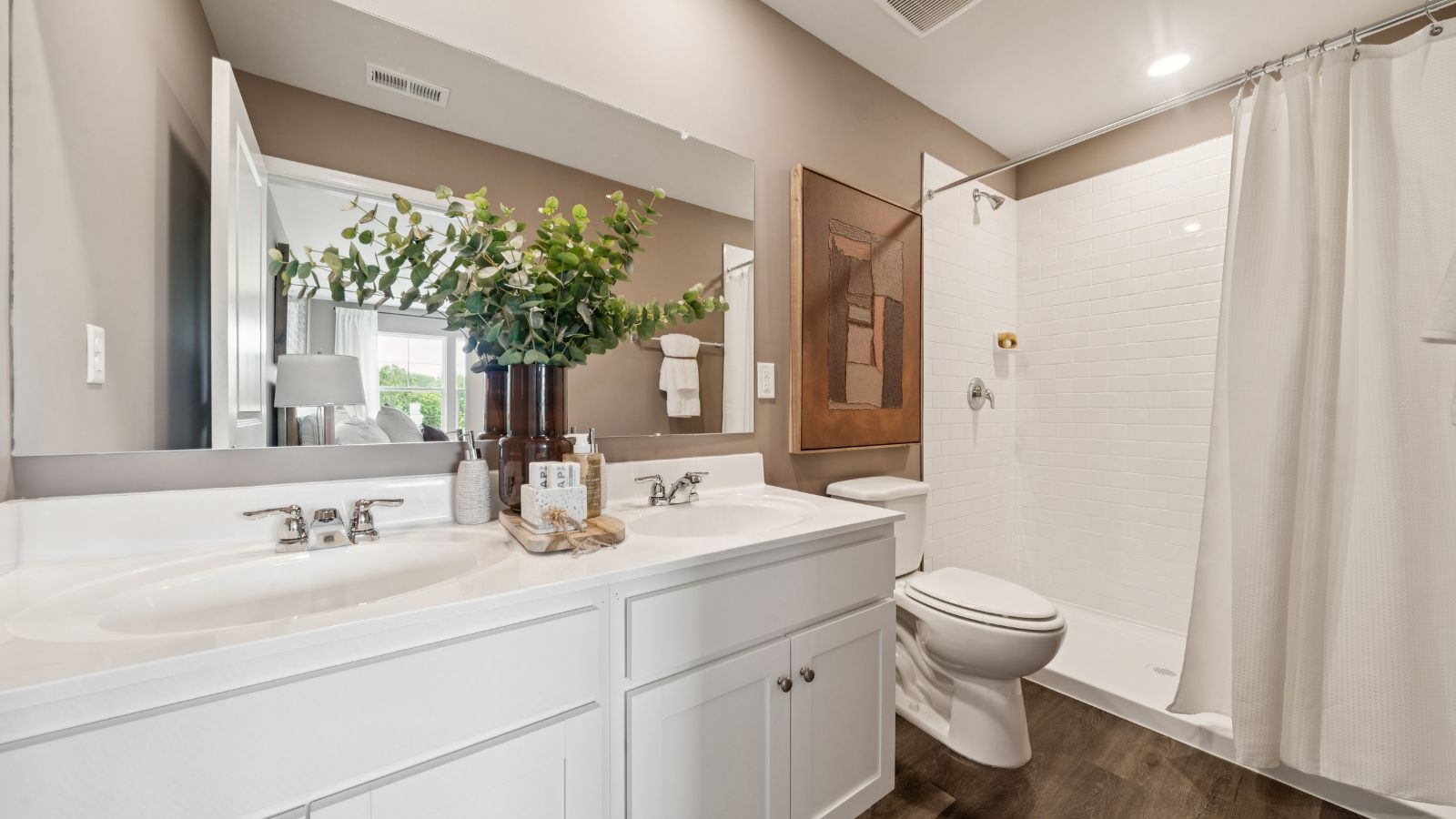 Primary bathroom in new Waynesboro, VA townhome