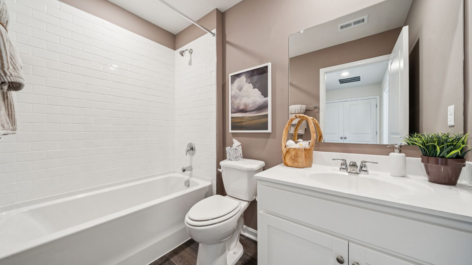 Full bathroom in new construction Waynesboro townhome