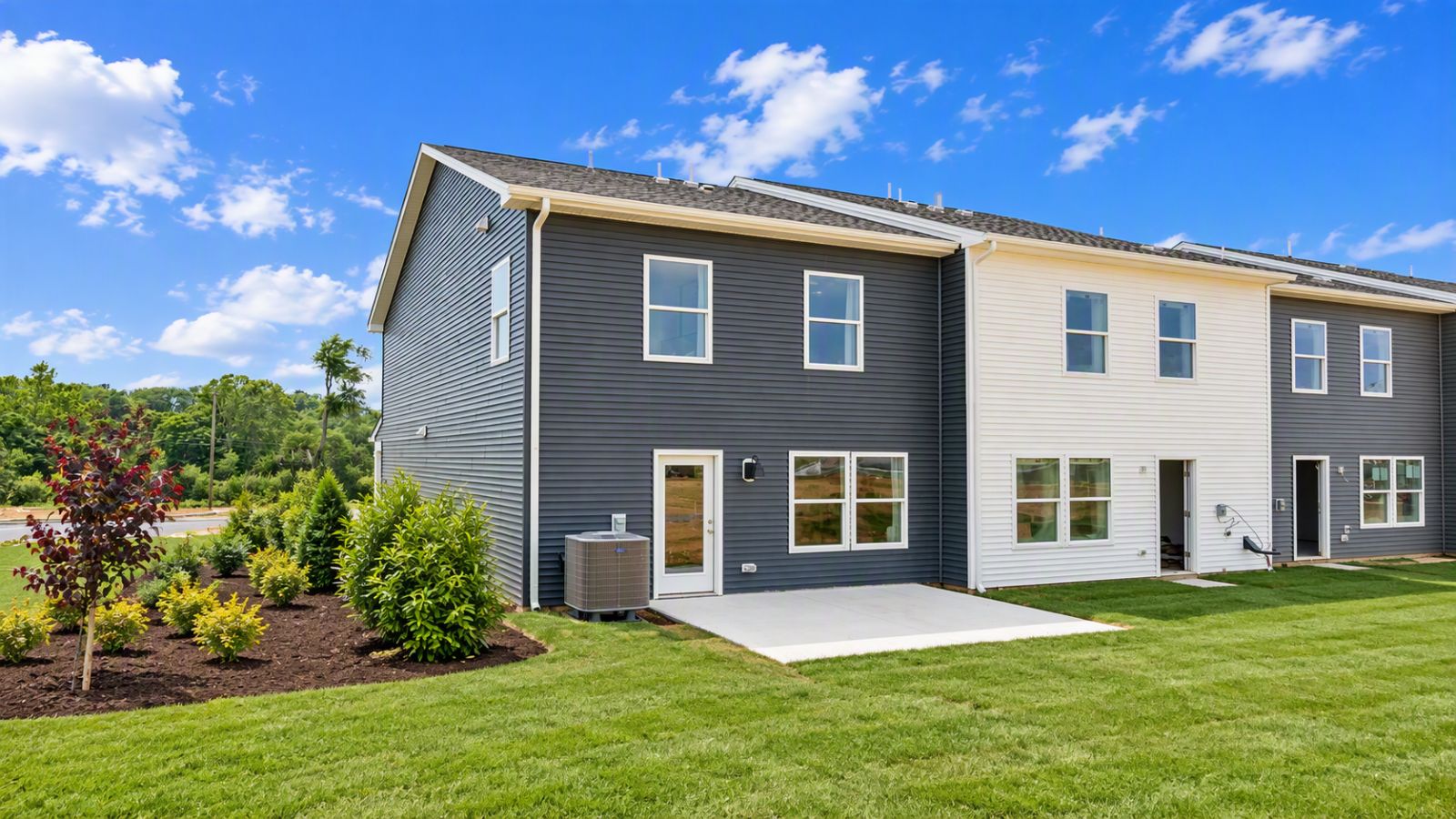 Rear exterior of new townhome in Waynesboro, VA