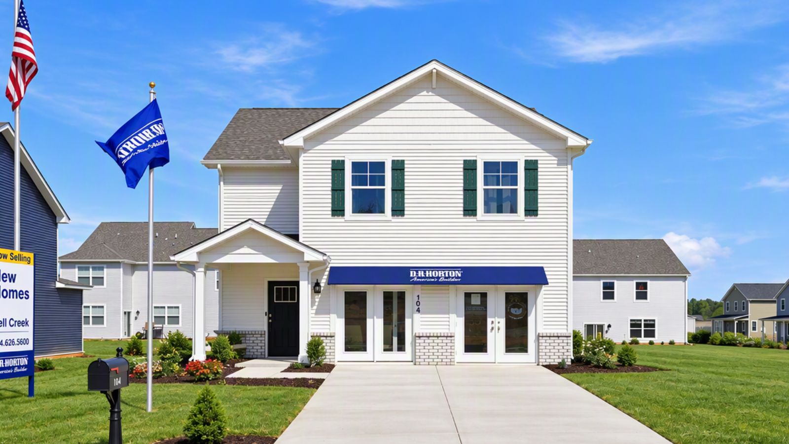 New single-family home in Staunton, VA featuring modern farmhouse architecture, stone accents, professional landscaping, and exceptional curb appeal.