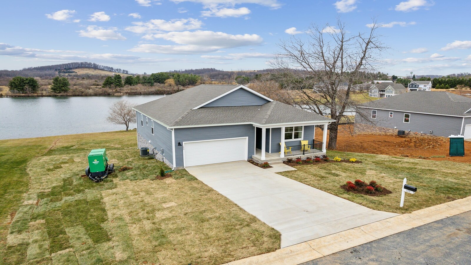 369 Steeles Fort Rd, Raphine VA, Willow Lake D.R. Horton new home with grass yard, two-car garage