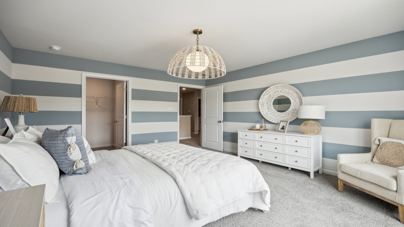 Secondary bedroom with full closet, direct access to shared upstairs spaces, loft multi-use areas Spring Lakes