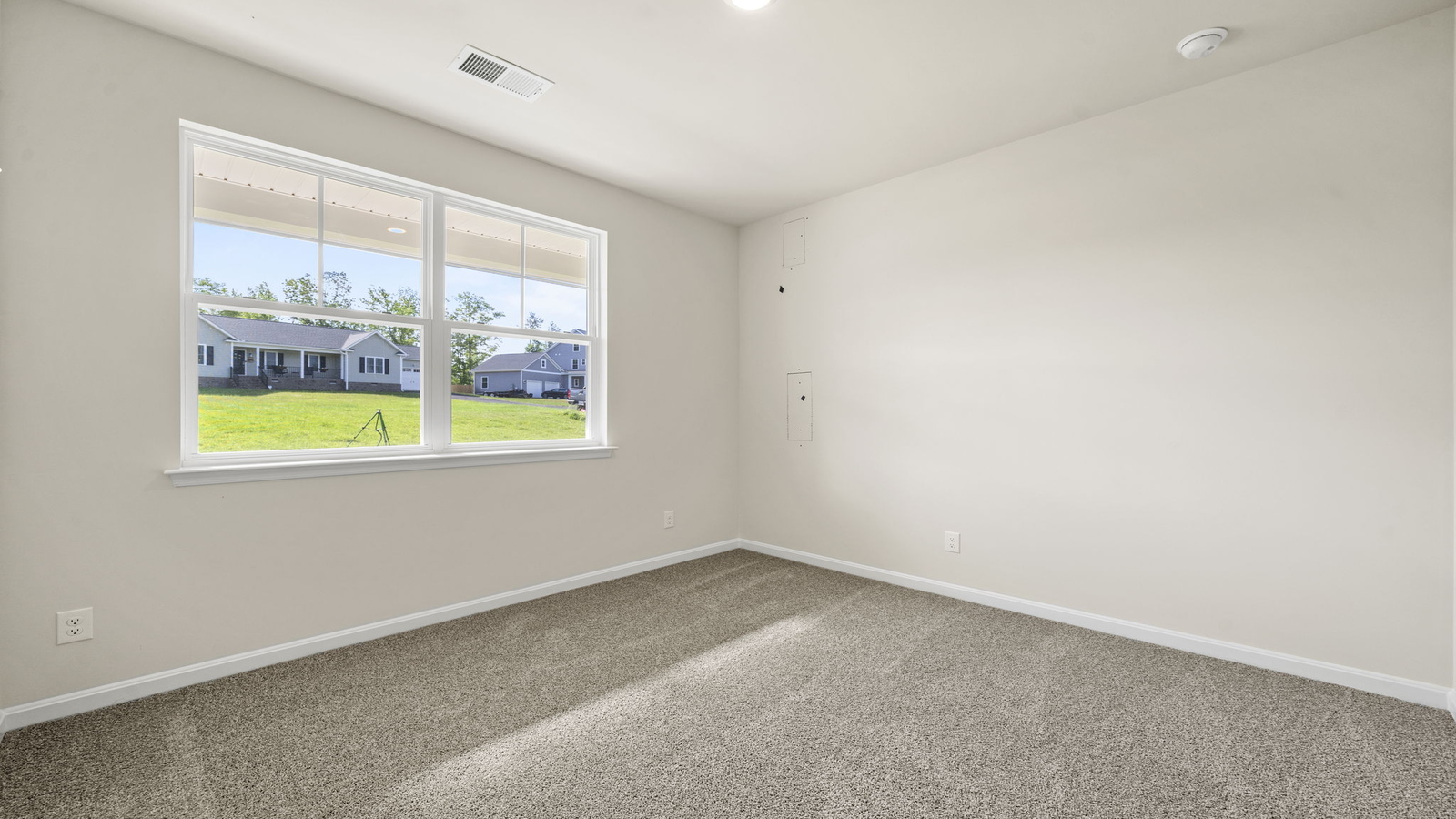 Secondary bedroom, flex-office, study, entertainment, game, craft room options in this D.R. Horton new construction home