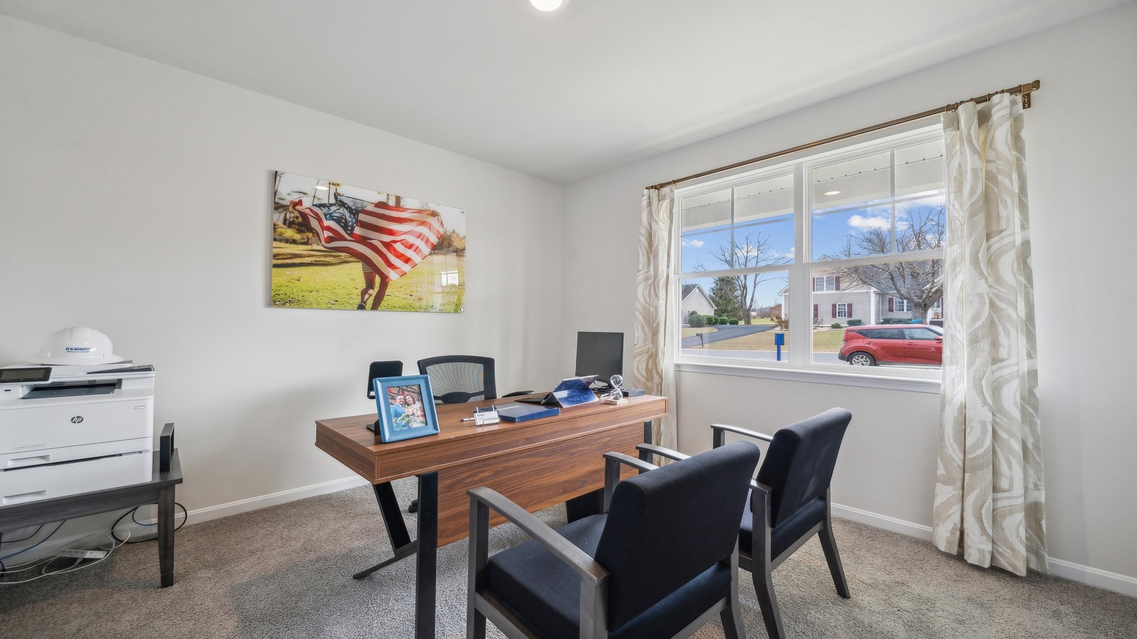 Multi-use bedroom, flex, office, study, craft, entertainment game room in this D.R. Horton new construction home