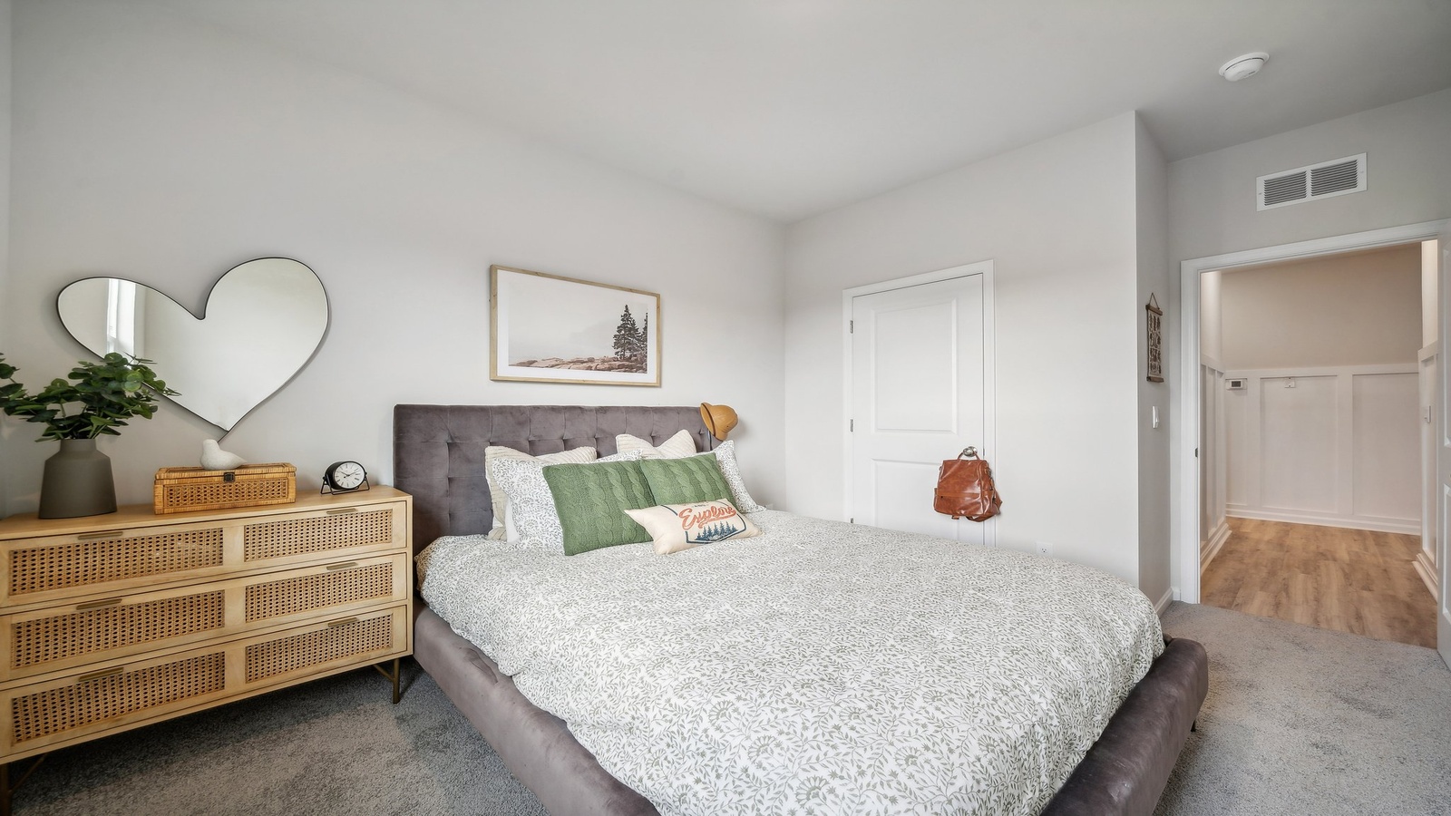 Secondary bedroom with full closet, direct access to shared upstairs spaces, loft multi-use areas Springwood of Kilmarnock