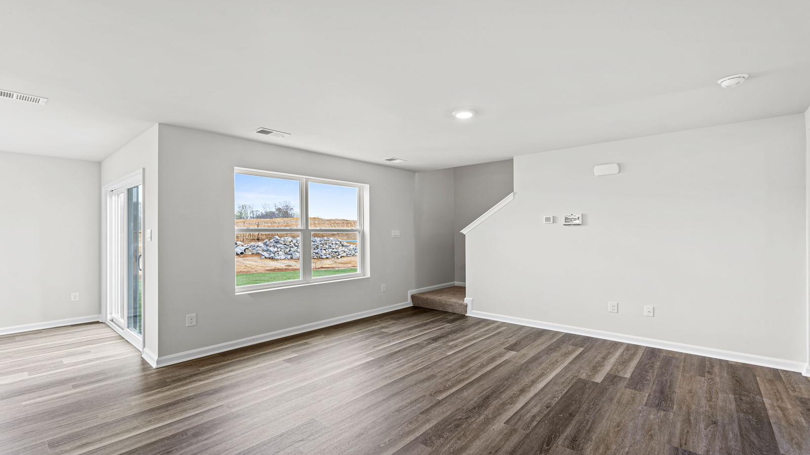New Home kitchen with island-centric design, New appliance suite, seating, pantry, connectivity to the home