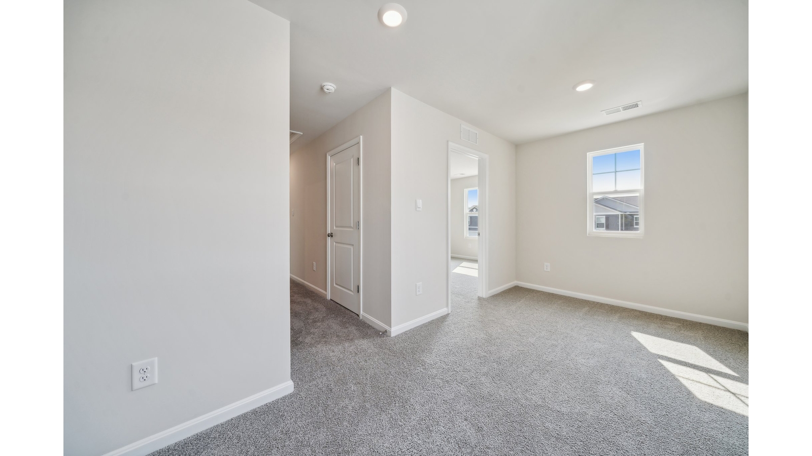 Loft + Secondary Bedroom Open layout upstairs ideal for multipurpose use, flows to bedrooms, bathroom, stair access