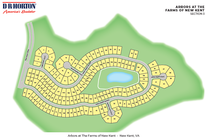 New Homes in Arbors at Farms of New Kent NEW KENT, VA D.R. Horton