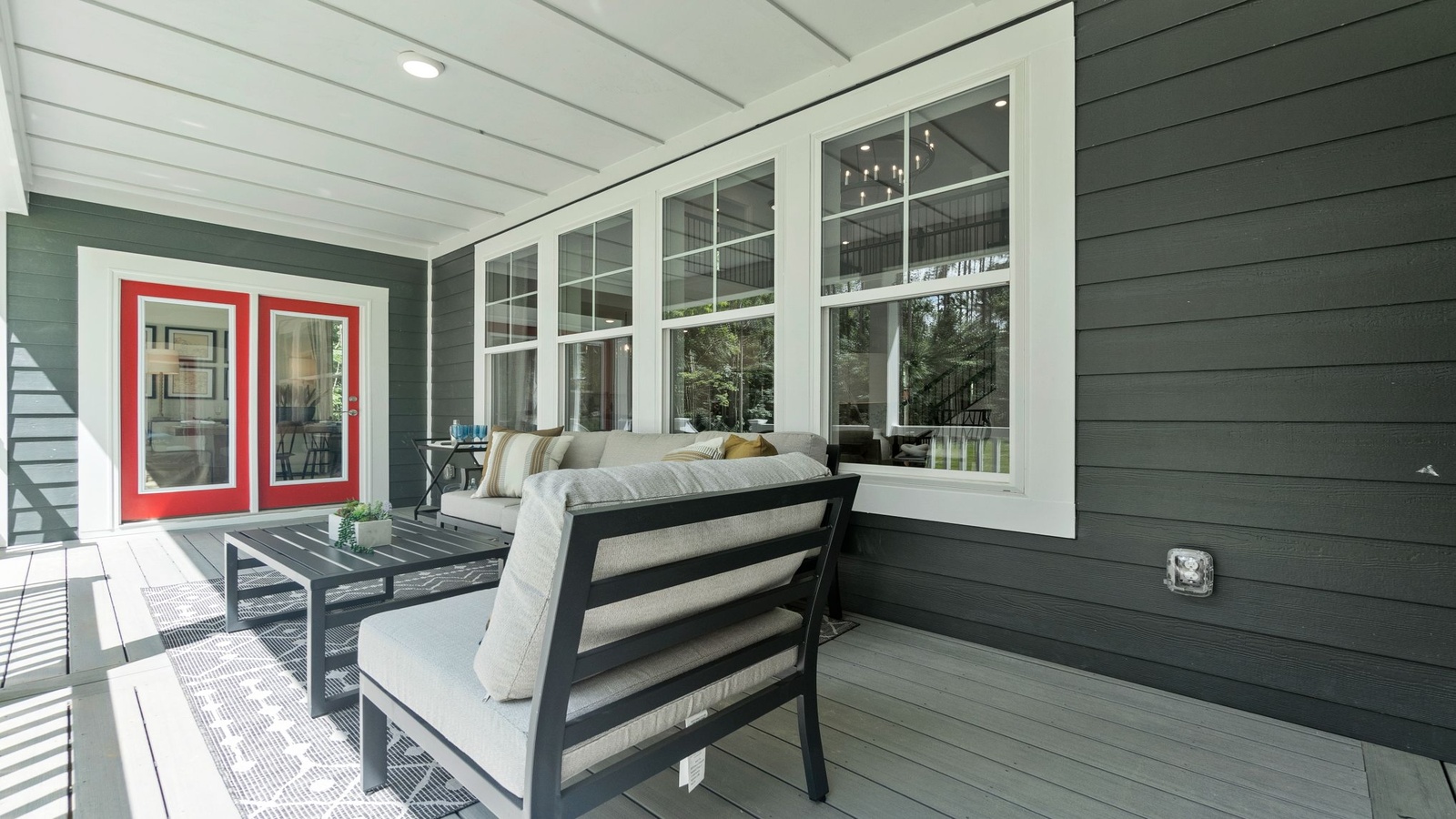 Red Oaks back porch, main floor accessing the the home, and living areas