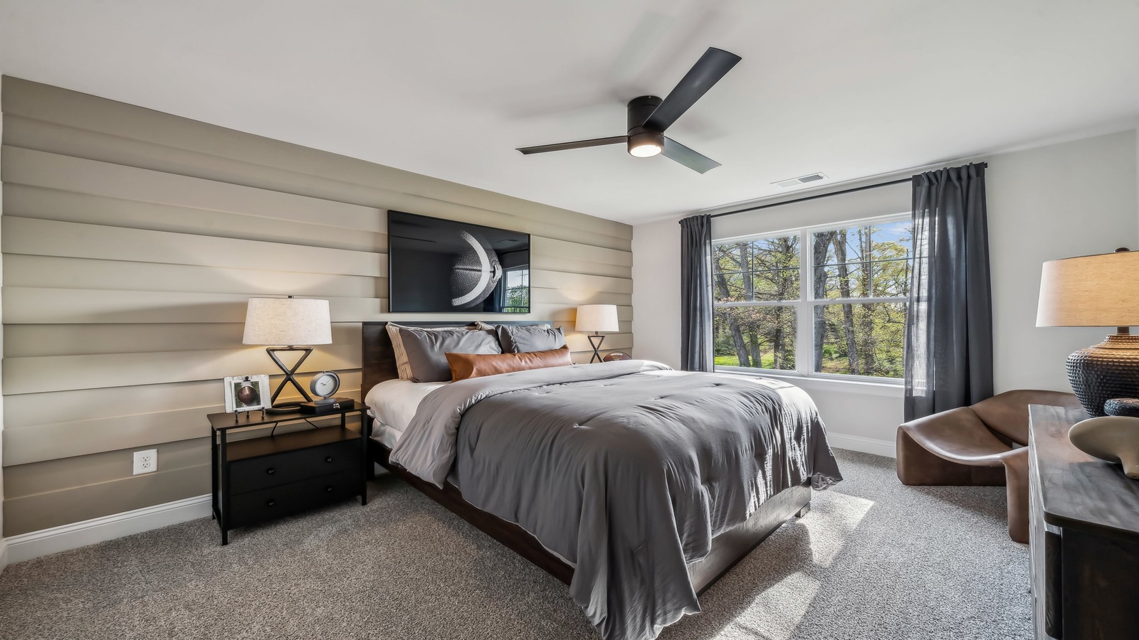 Secondary bedroom, flex-office, study, entertainment, game, craft room options in this D.R. Horton new construction home