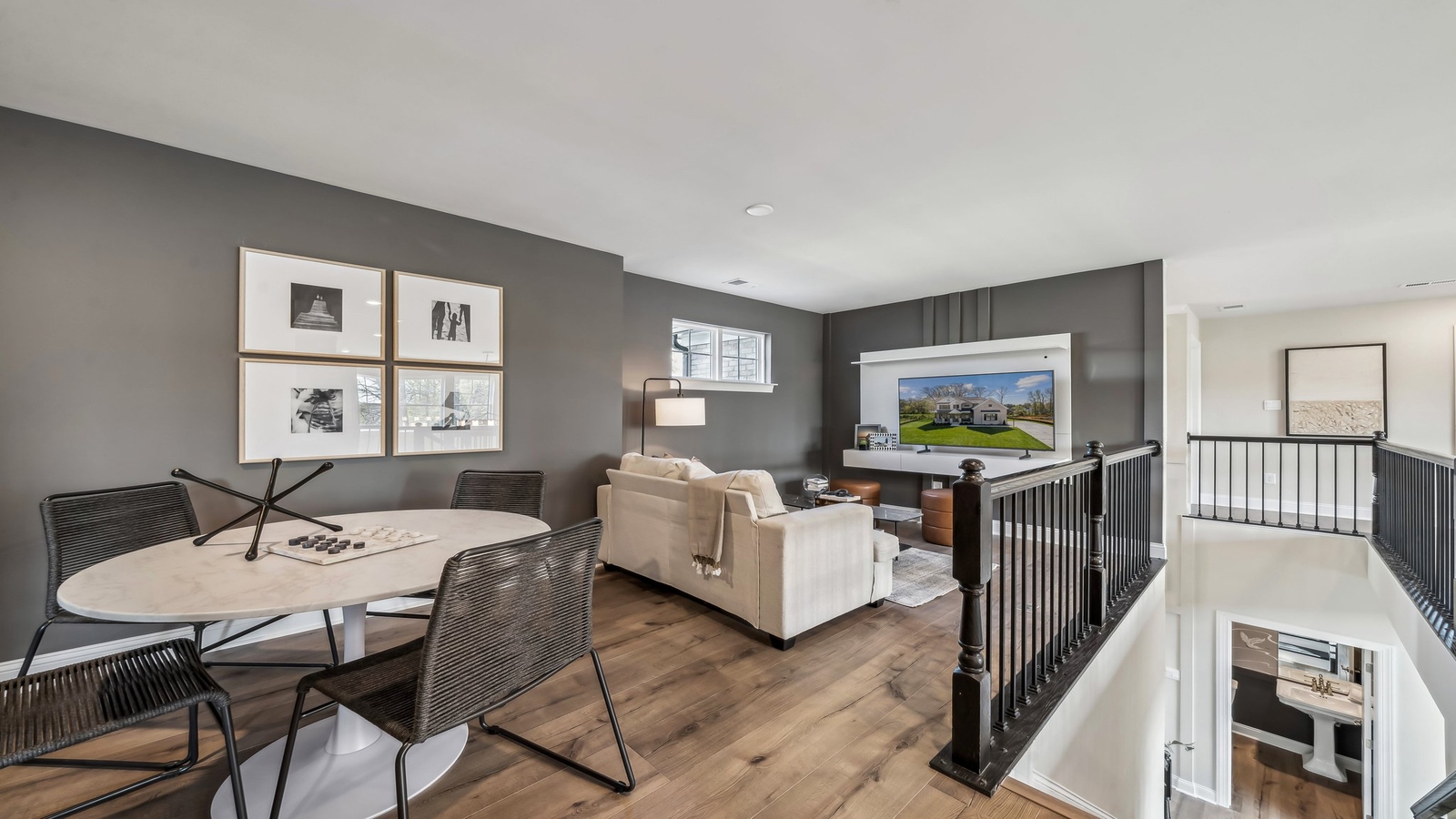 Upstairs loft, adds top quality designs, multi-use wide landing at the top of stairs bedrooms, bathroom