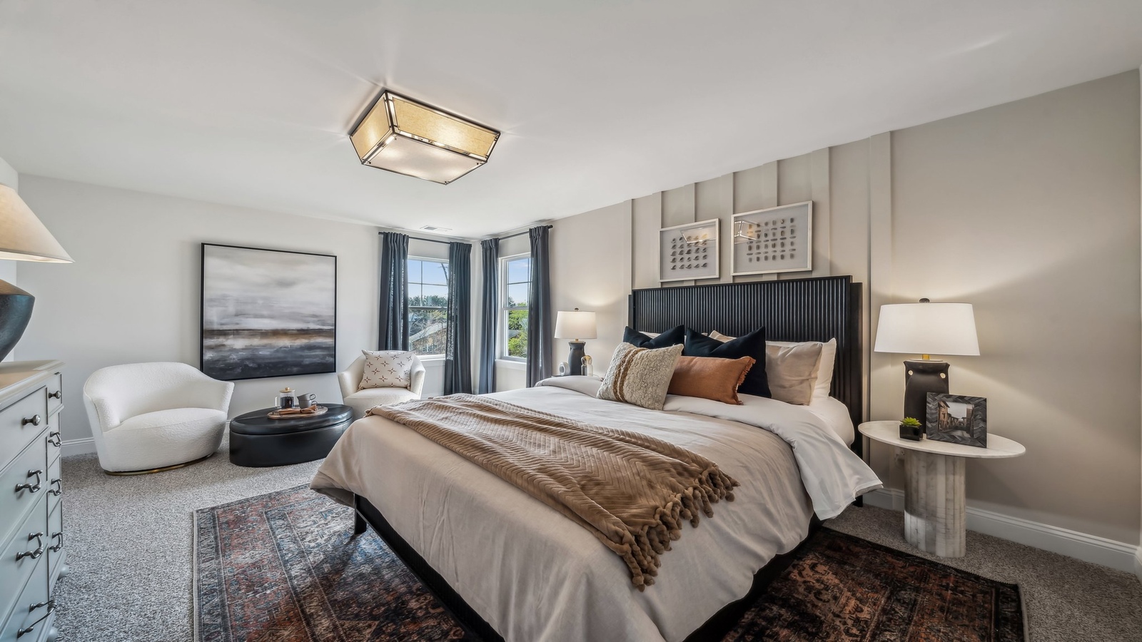 Secondary bedroom with full closet, direct access to shared upstairs spaces, loft multi-use areas Red Oaks