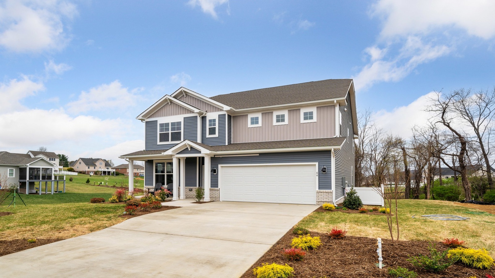 8818 Farthing Drive, Chesterfield, VA Copper Grove at Harpers Mill Presented By D.R. Horton front 2-level 2-car garage right