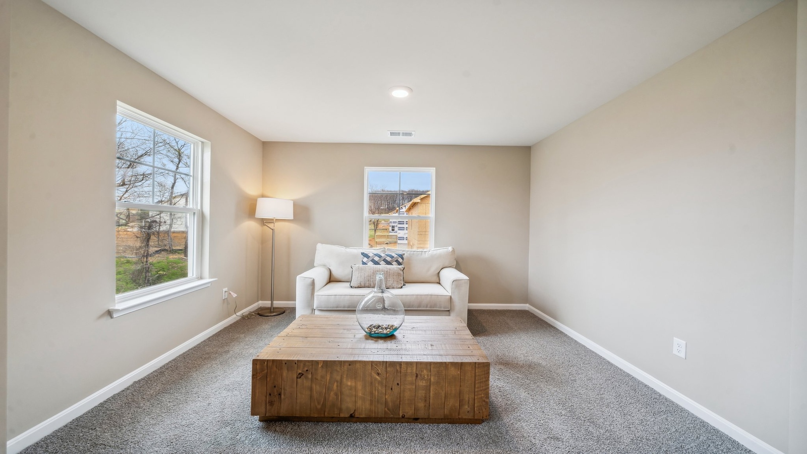 D.R. Horton’s New Home features a calm oasis, functional sitting room, ensuring privacy overlooking the backyard.