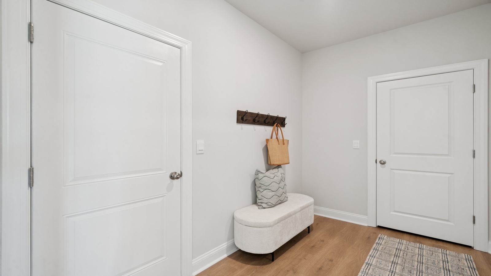 Entry corridor inside our home includes Modern Design trim, Smart Home panel placement, and easy access to home connections.